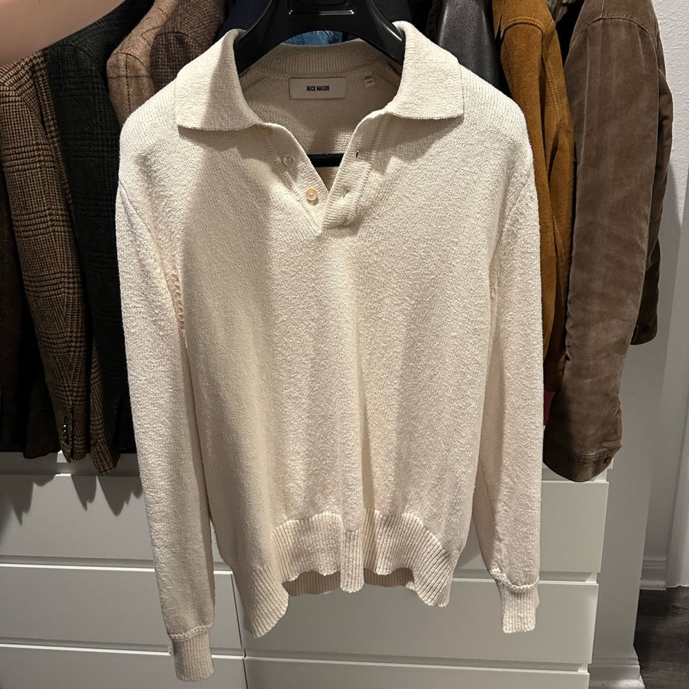 Seafarer rugby polo cream large